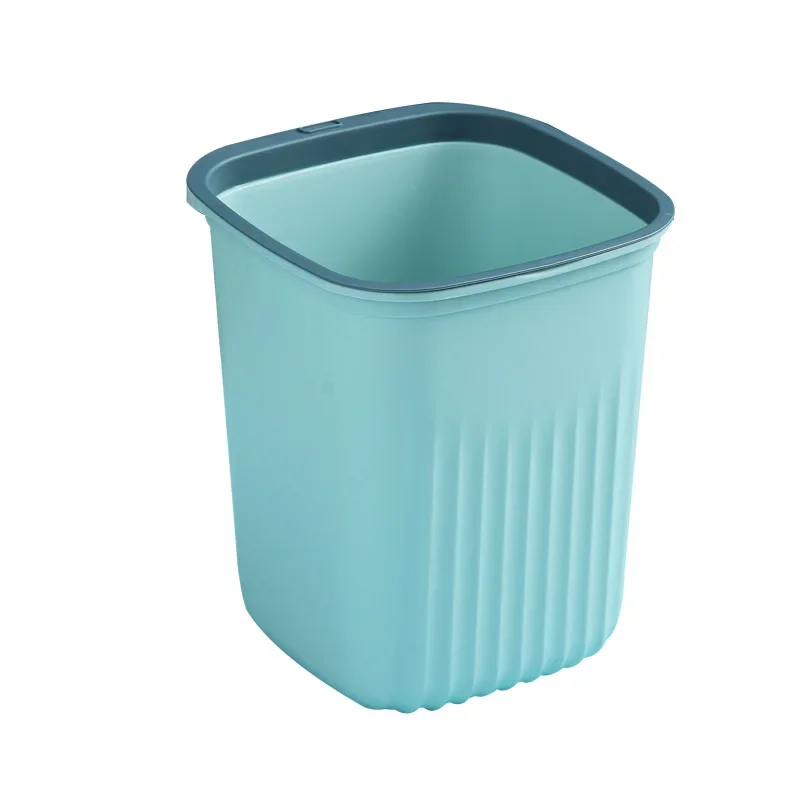 Simple Kitchen Trash Can Home Living Room Creative Garbage Basket Without Cover Ring Toilet Plastic Paper Basket Trash Can Box