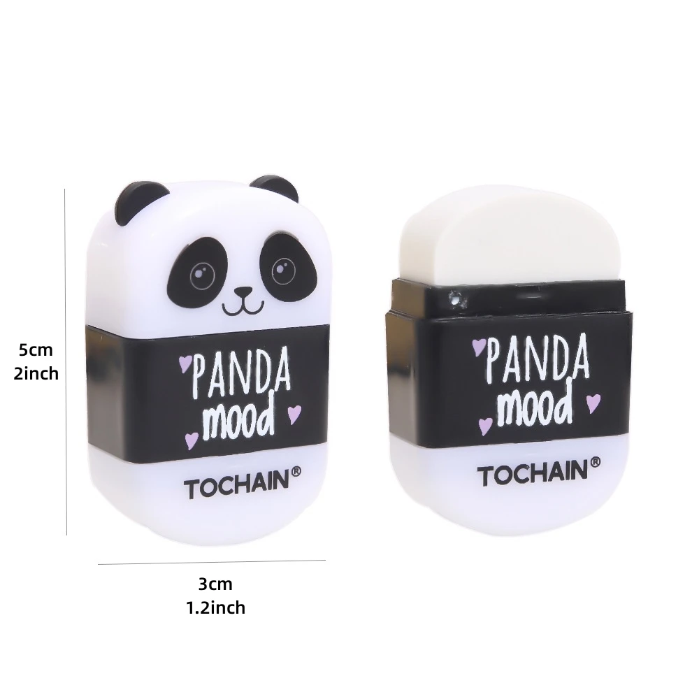 1pcs Panda Eraser with Pencil Sharpener Rubber Cleaning Tools Office School Student F7419 5