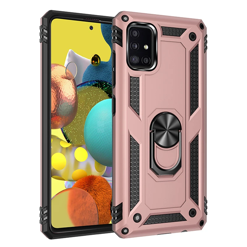 thumbnail image 1 of Fashion Armor Case For Samsung Galaxy S24 S23 S21 S20 FE Ultra S10 S9 Plus Note 20 Ultra Metal Ring Anti-drop Cover, 1 of 5