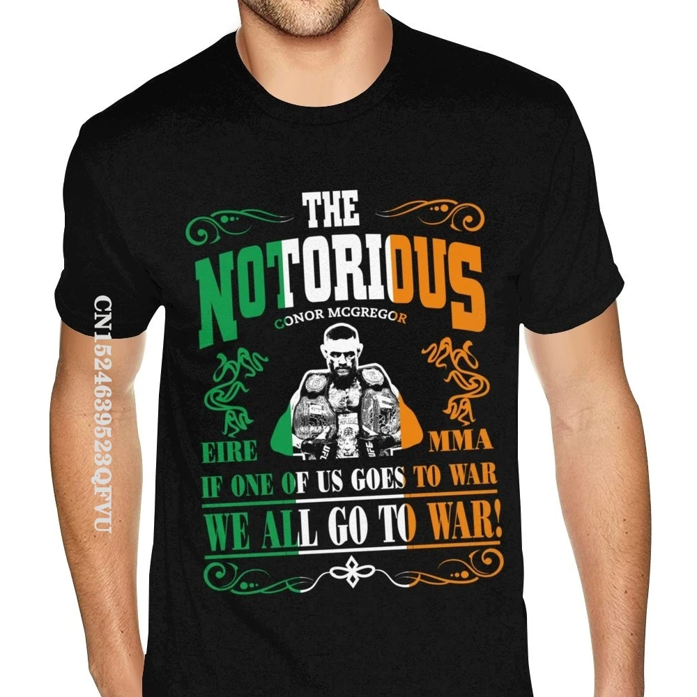 

_ Мужская футболка Conor Mcgregor, Мужская футболка аниме размера d, Мужская хлопковая футболка маленького размера для мальчиков, черная футболка в английском стиле