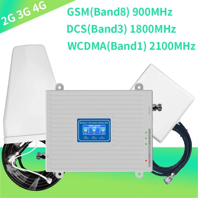 Amplificador de señal móvil 2G 3G 4G LTE, repetidor celular GSM DCS WCDMA  Set band 20 8 3 1, 800, 900, 1800, 2100 mhz - AliExpress