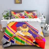 2025 Fashion Basketball Star A-LeBron J-James Printing Bedding Set Duvet Cover Comforter Bed  Youth Kids Girl Boys Birthday Gift 2