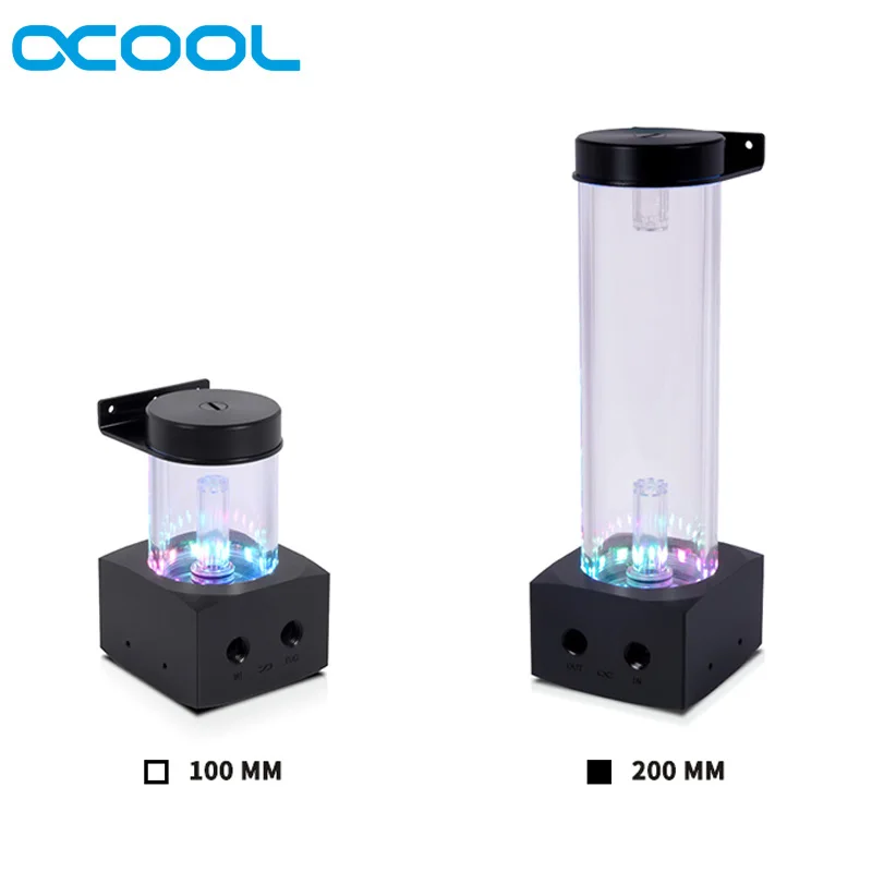 Alphacool Core 100,200 Aurora Tube Reservoir Compatible D5/VPP Pumps
