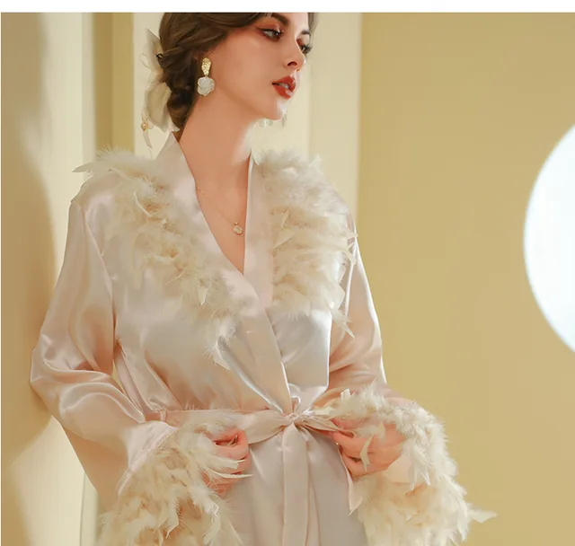 Peignoir Daxon Robe Grande Taille Daxon Robe De Chambre Robe De - Main Image