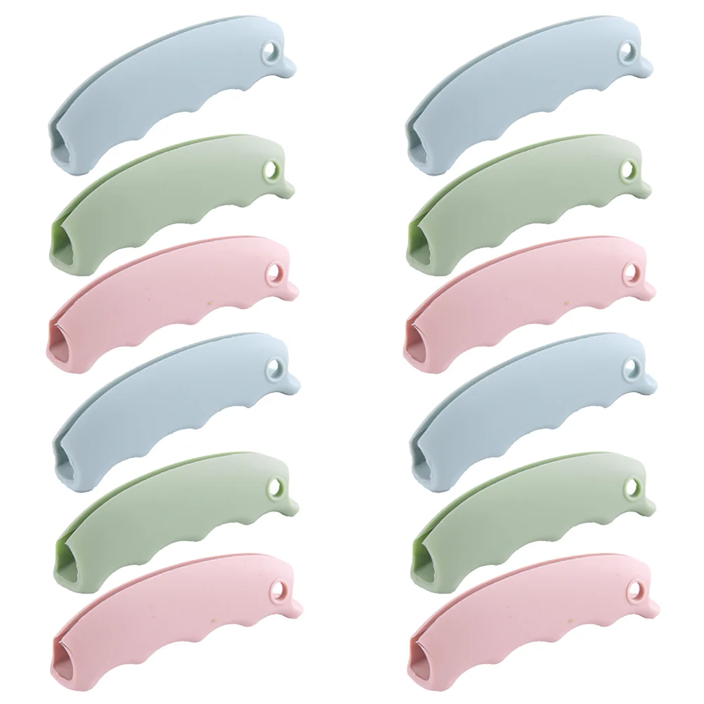 

12pcs Grocery Plastic Bag Holder Carrier Save Labor Silicone Handle Carrier