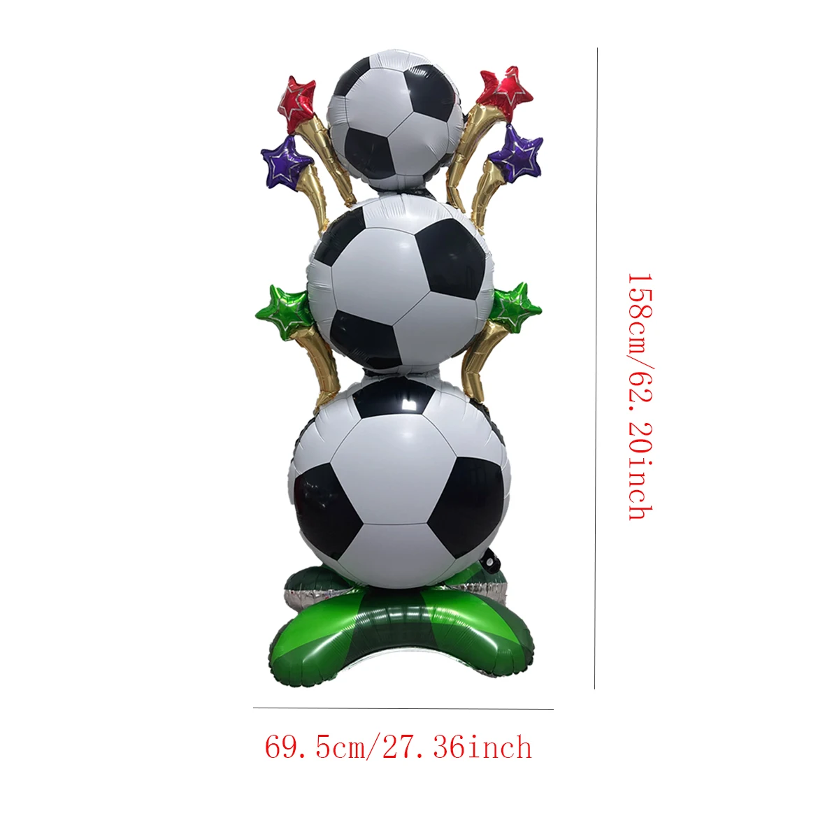 59inch Stand Pedestal Football Trophy Shape Foil Balloons Soccer Cup Balloon Birthday Football Theme Party Decorations - Image 6