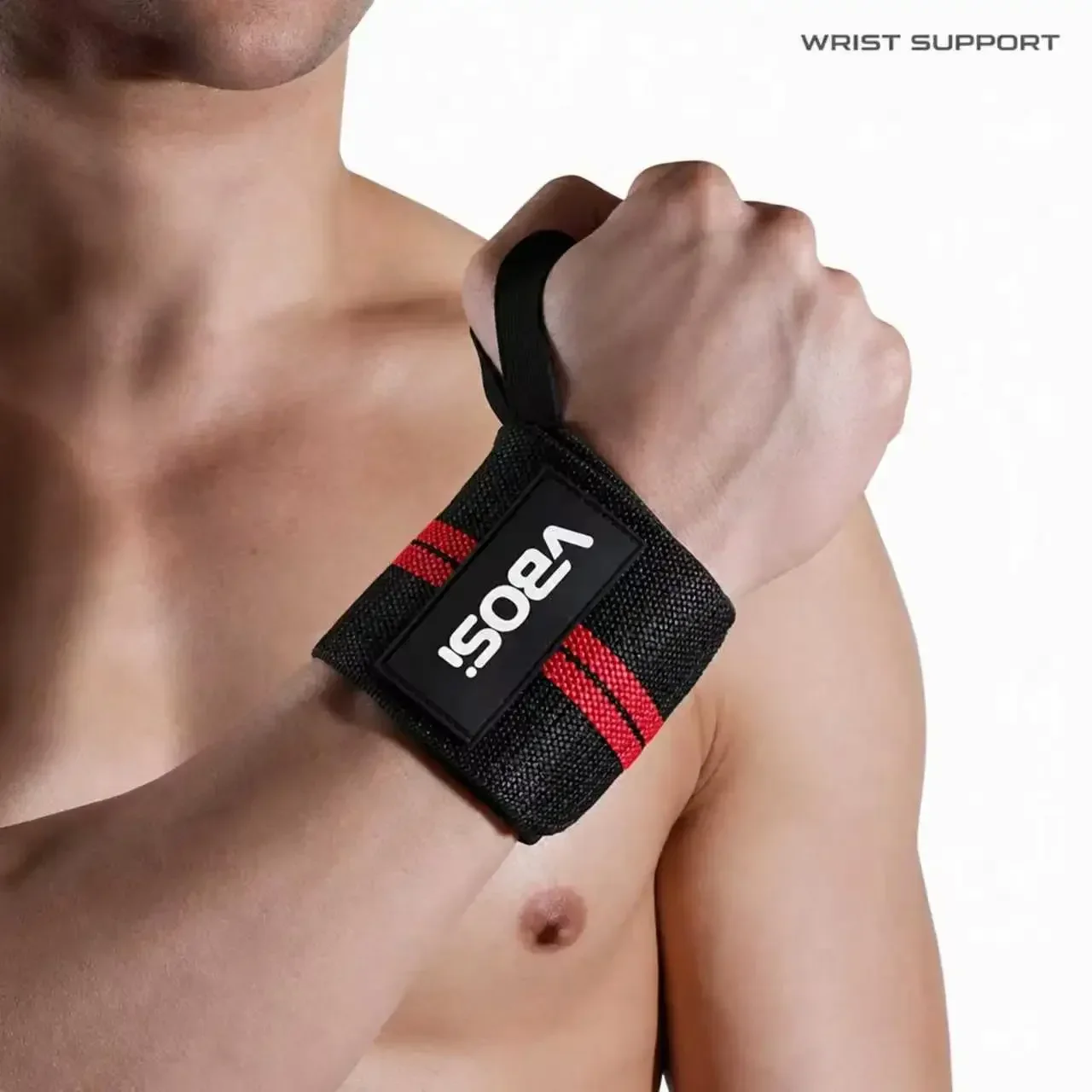 VBOSI Heavy Duty Adjustable Wrist Brace for Powerlifting and Injury Prevention
