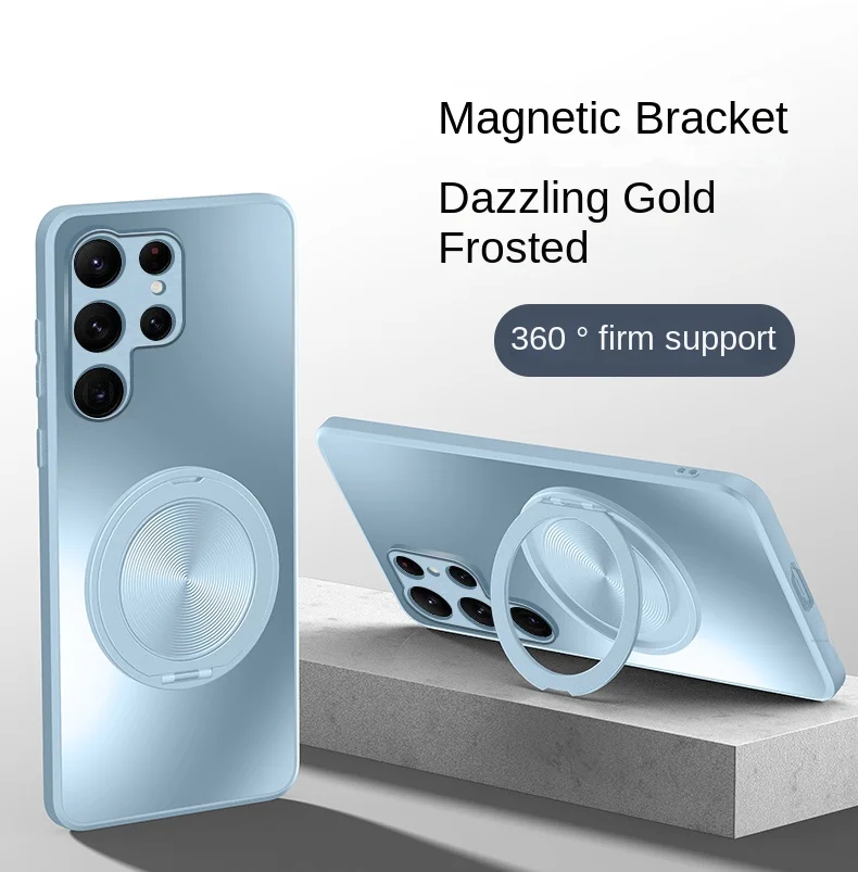 Enhanced Magnetic Protective Hard Matte Phone Case with Ring Holder