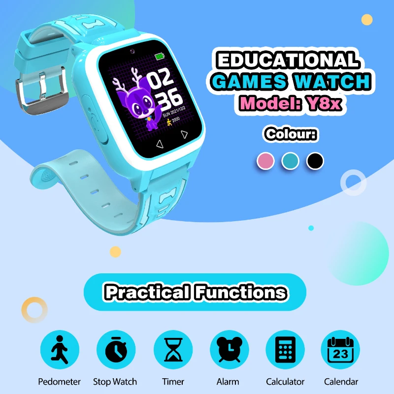 

Children Smart Watch GPS Positioning Sim Card Camera Recording Meter Step Touch Screen Student Watch 25 Games Watch for Boy Girl