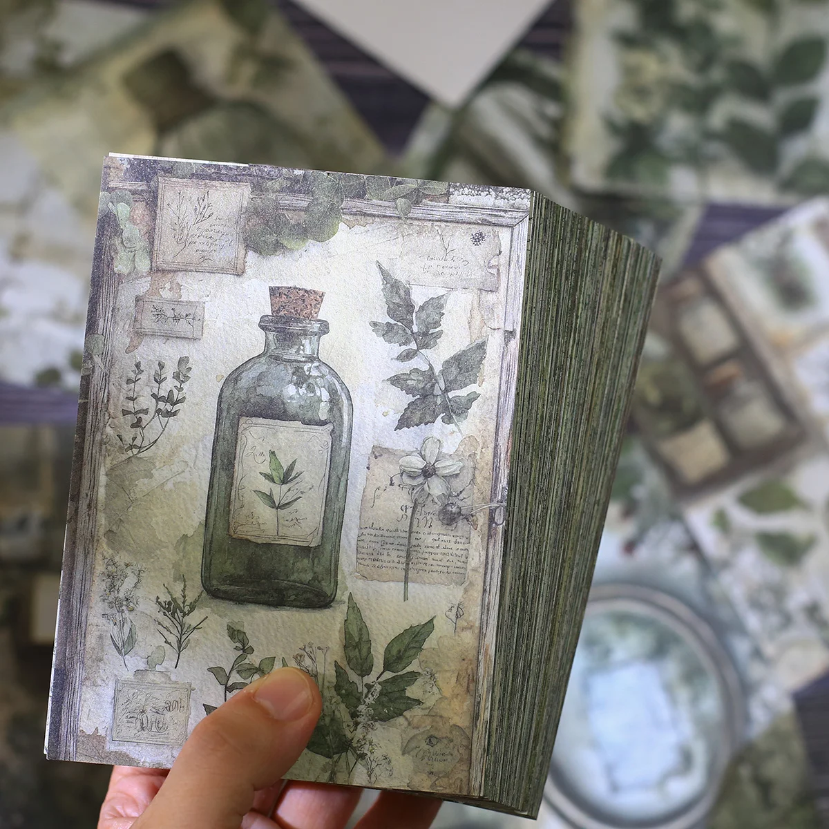 160 Sheets Botanical Scrapbook Paper Pack No Repeating Pattern Non-Sticky Craft Paper for DIY Craft Journaling Collage Art Paper - 2