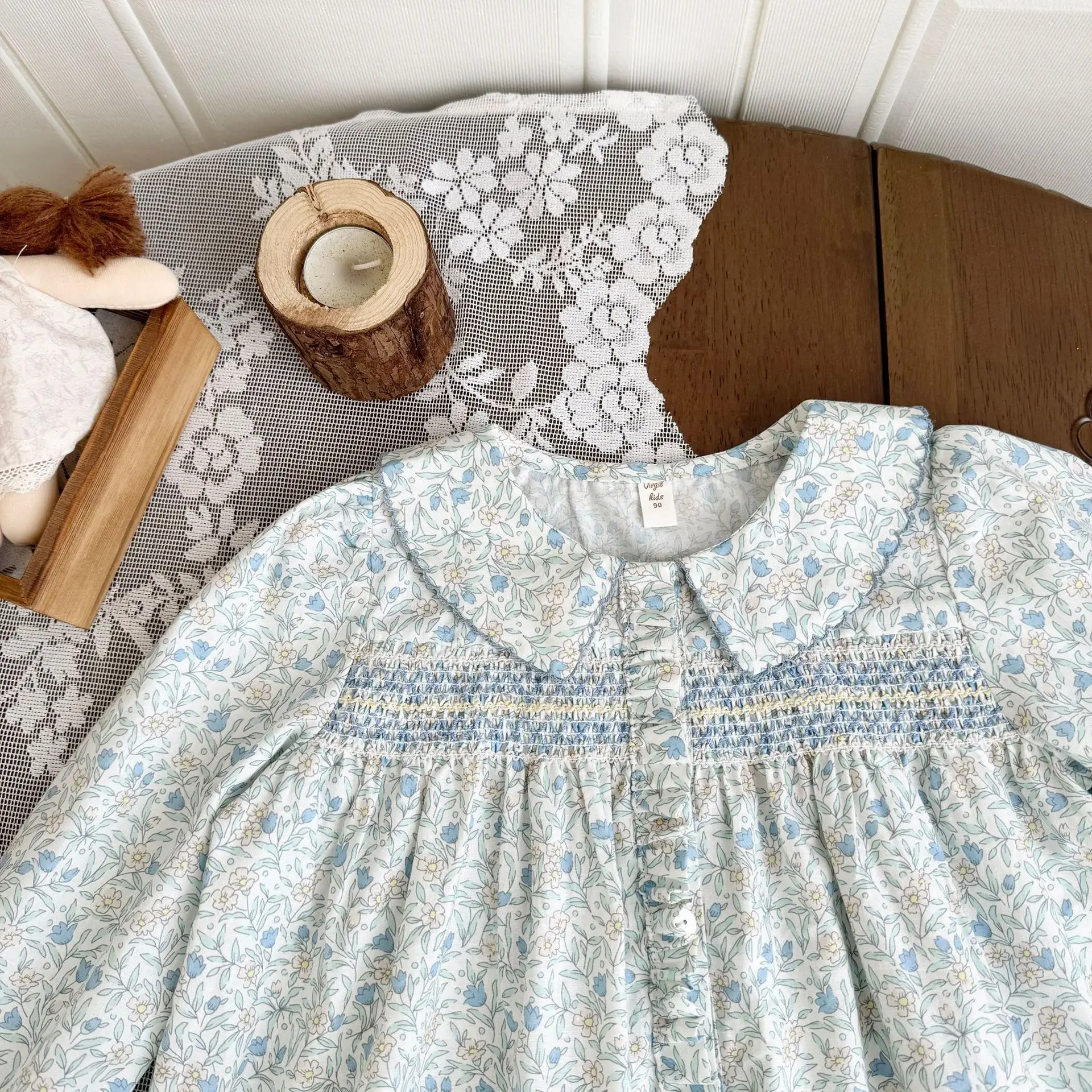 Darcoo Baby 2026 새 여자 꽃무늬 셔츠 여자 긴팔 블라우스 탑 여자 블라우스 셔츠 어린이를 위한 옷 여자 2-8Y