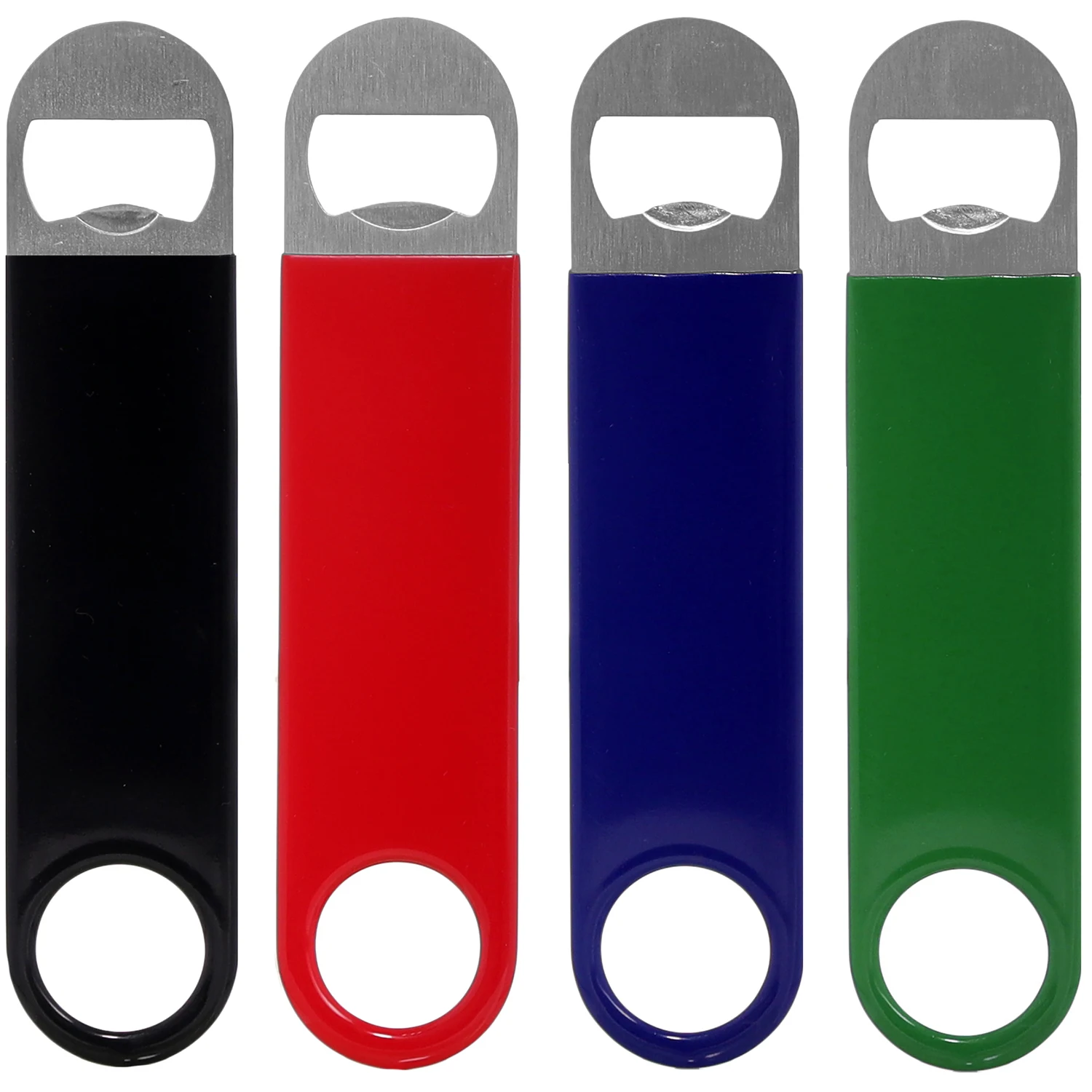 Premium Rubber-Coated Stainless Steel Bottle Opener, 7-Inch, Professional Speed Design