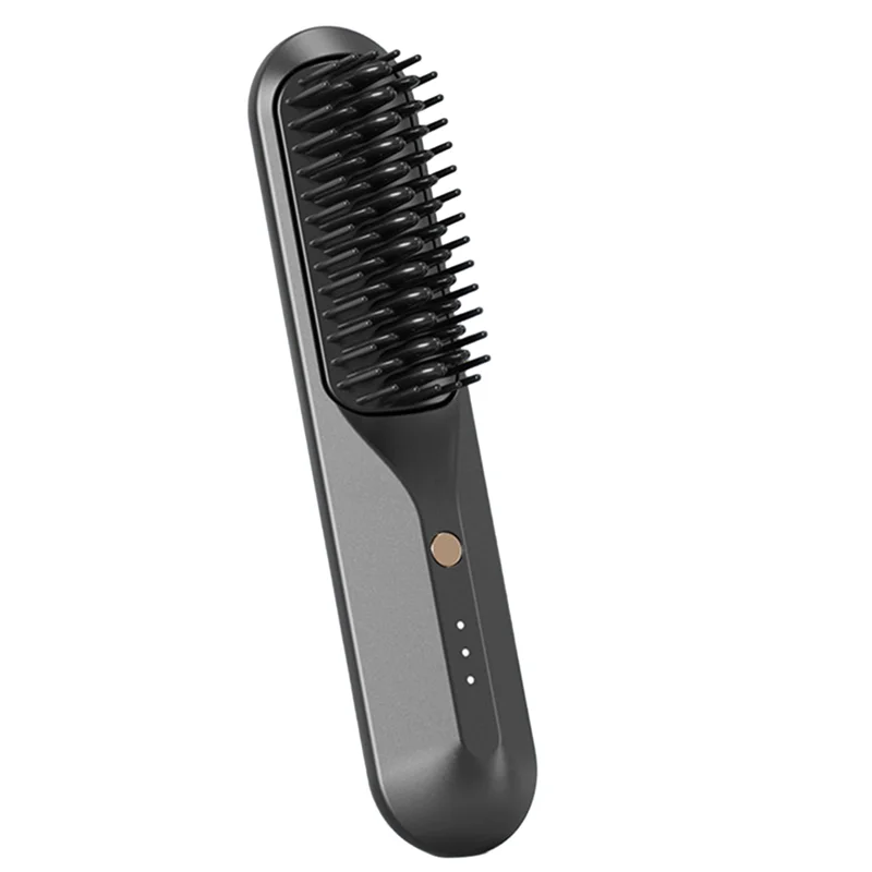 Rechargeable Hot Comb Cordless Hair Brush Straightener Heat Pressing Combs Electric Comb Anti Burn Fast Heatingb64b