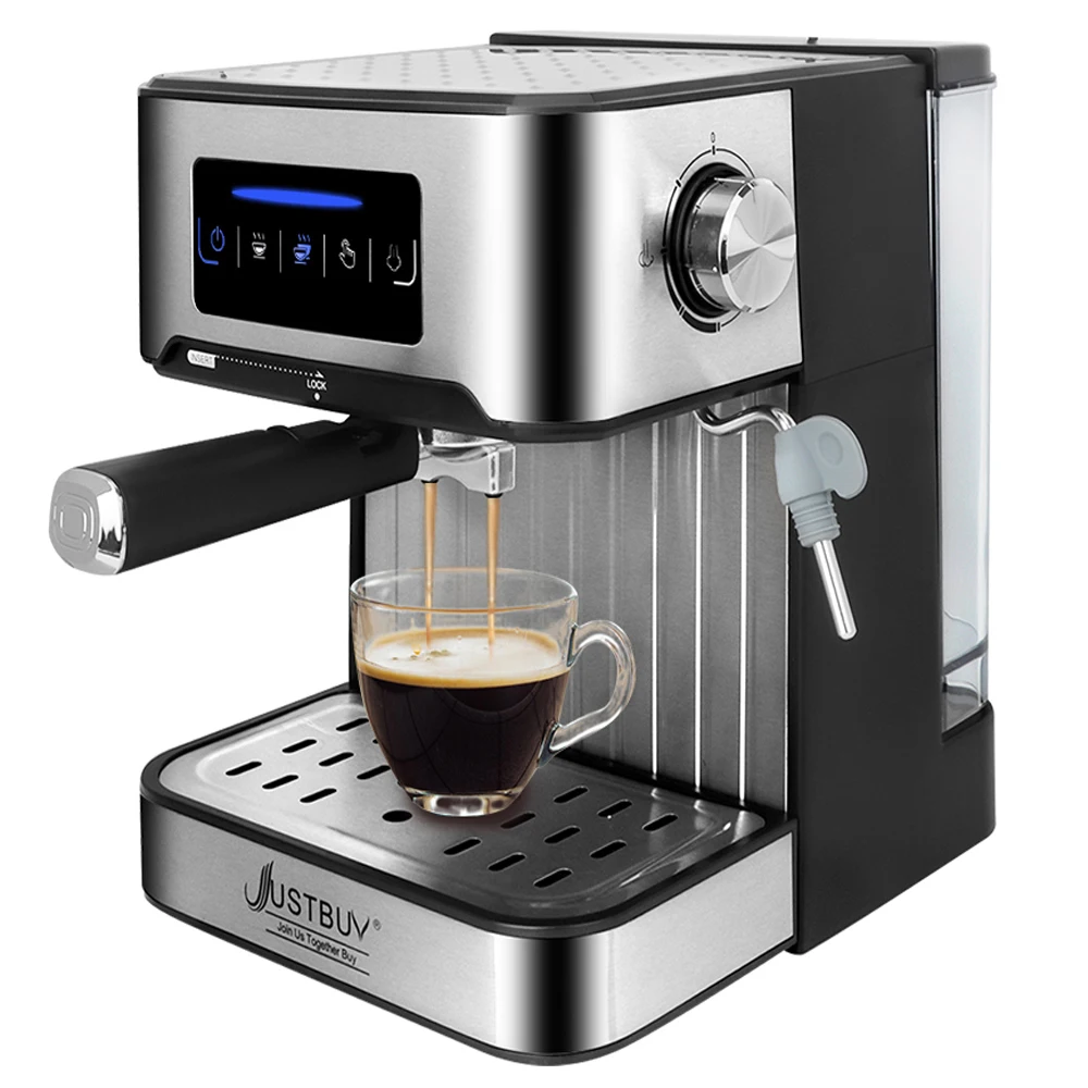 Milk Frother Coffee Maker Espresso Maker Korea Model Stainless Steel Espresso Coffee Machine Semi-Automatic Pump