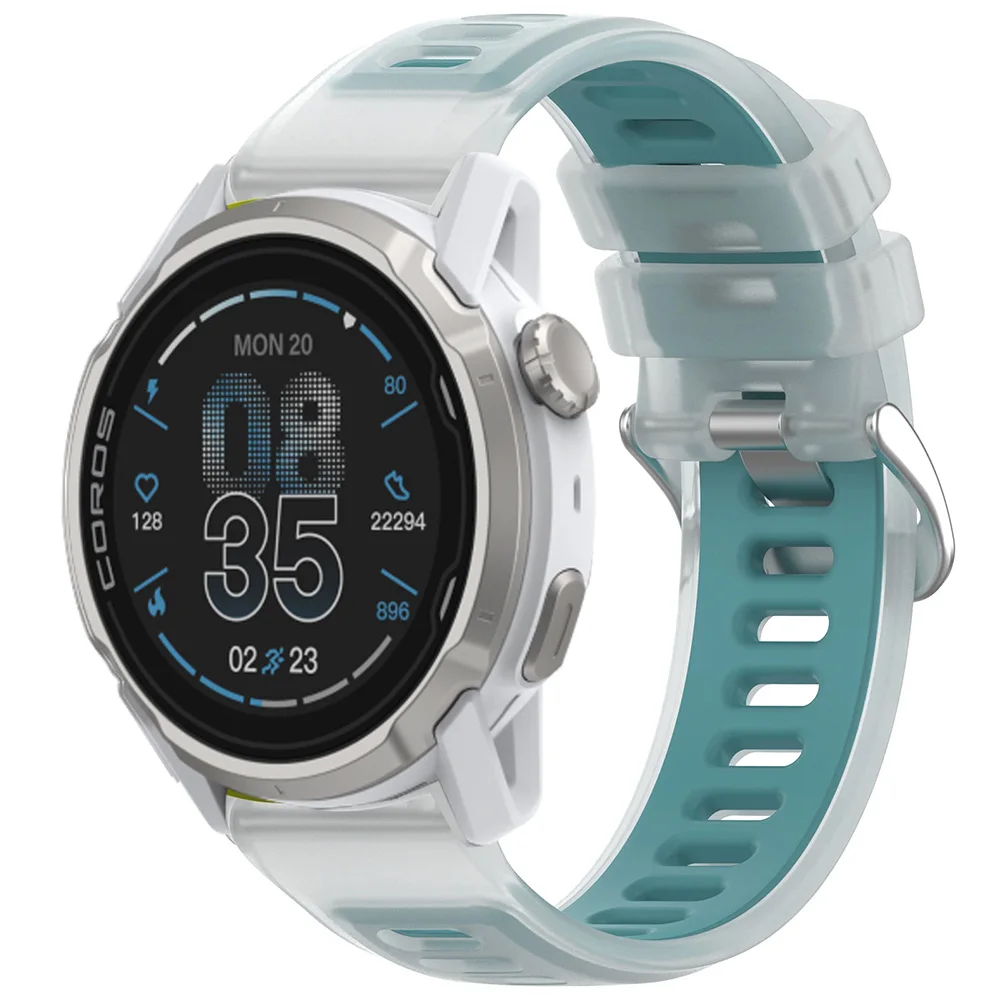 Breathable Semi-Transparent Silicone Strap, 20/22mm
