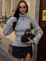 Trendix Hollow Out Sweater Sets For Women 2025 Fall New Long Sleeve Knitwear Shawl Suits Sexy Backless Knit Tank Top 2 Piece Set - Image 2