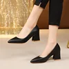 New Style Basic Pumps Pointed Toe High Heels Boat Shoes for Woman Dress Shoes Shallow White Wedding Shoes Black Large Size 35-42 4