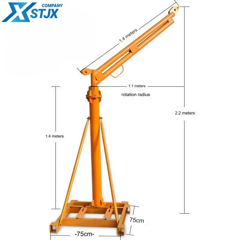 Small machine household hoist rotating outdoor decoration construction crane bracket