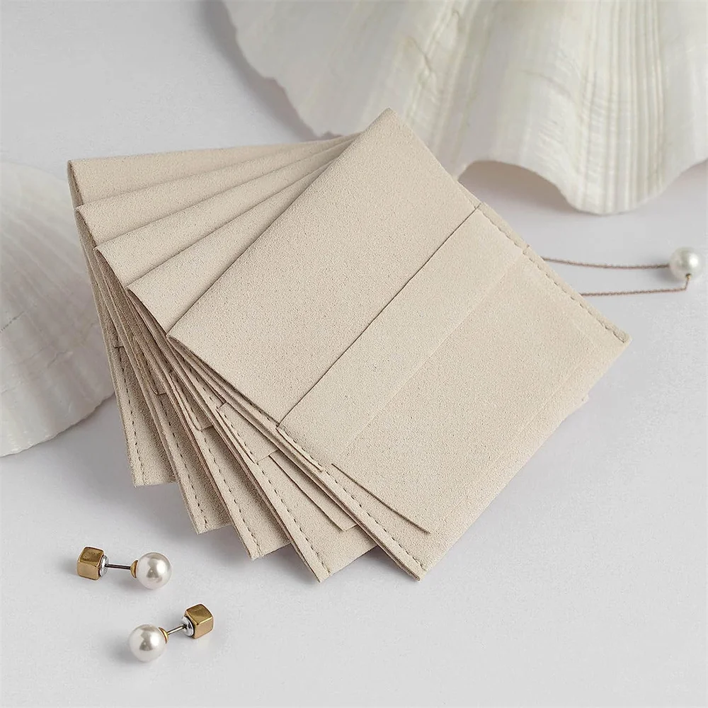 40 Pcs Microfiber Jewelry Pouch 8x8 cm, Jewelry Packaging Bag Luxury Small  Jewelry Gift Bags Bow Tie Microfiber Bag for Bracelet Necklace Packaging