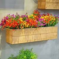 4 Bundles Artificial Plants UV Resistant Faux Bushes Plastic Flowers Home Farmhouse Wedding Outdoor Garden Porch Decor Plant 2