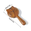 Sandalwood Cartoon Scalp Massage Comb 28 Coarse Toothed Head Hair Styling Comb Wood Circular Tooth Therapy Scalp Massage Combs 2