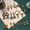 Original Design Nepalese Earrings for Women Retro Tibetan Ethnic Style Hand Made Long Tassel Jewelry Exotic Niche Earring Gifts 1