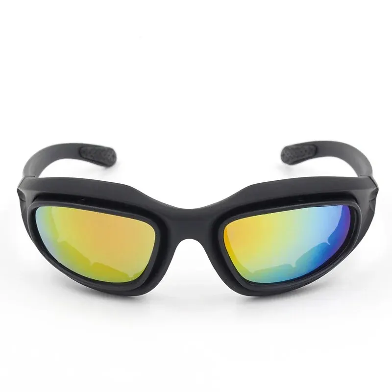 C5 Tactical Shooting Glasses Night Vision Color Changing Bulletproof Glasses Windproof Riding Unisex Full Frame Sport Style shooting glasses tactical goggles