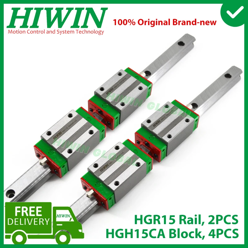 

Оригинальная линейная направляющая HIWIN HGR15 200 300 400 500 600 700 800 900 1000 1100 1200 мм рельсовый блок HGH15CA кареточный блок ZA предварительная нагрузка C Новинка