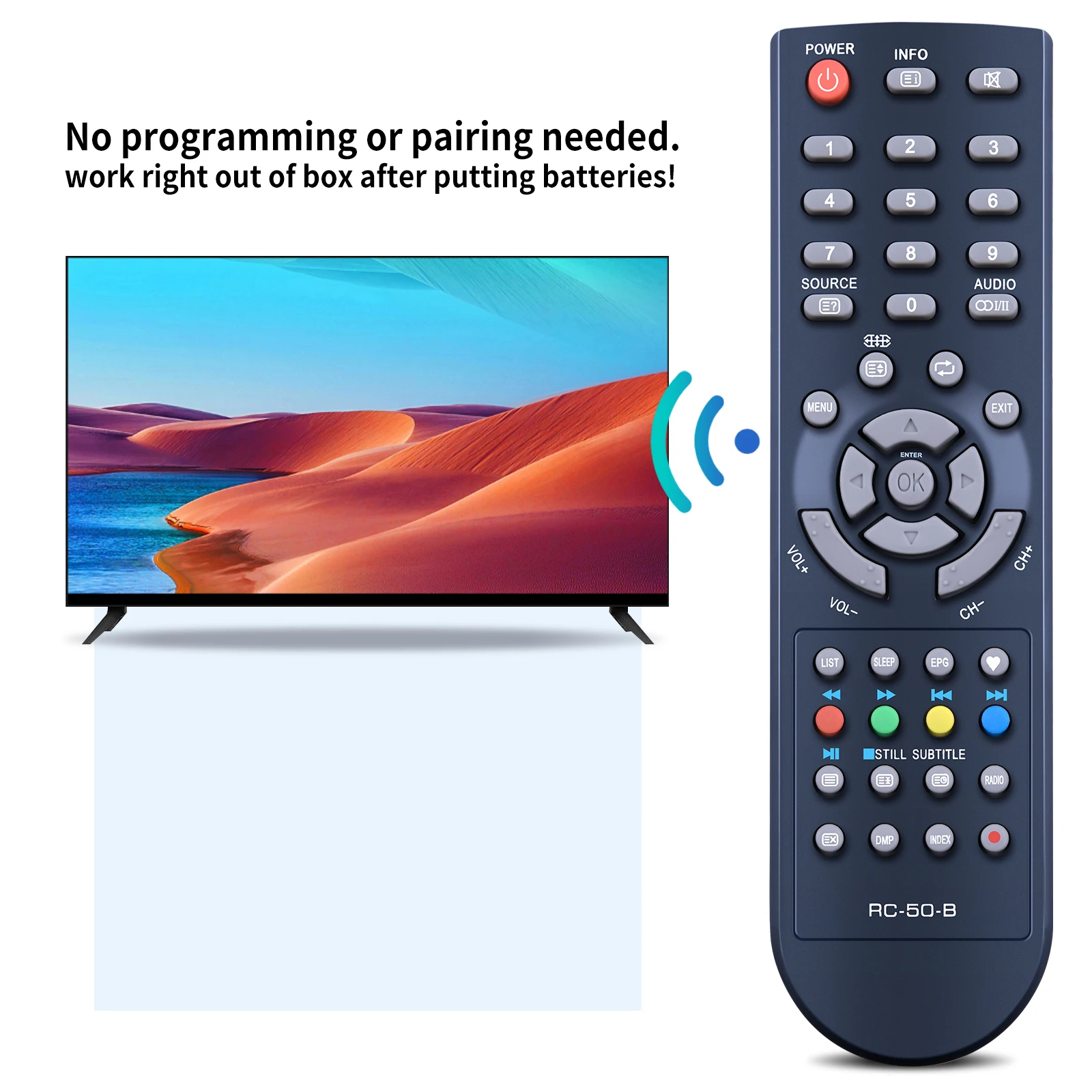 New and Original RC-50-B NPG LED TV Remote Control =RC-06-B for NL 2212 HFB, NLD-3232HHB, NL1910SHB NL2210HFB, NL-3216HHBS images - 6