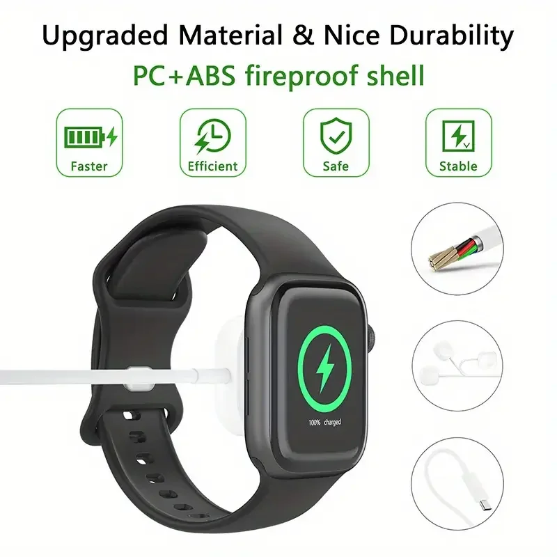 Magnetic Wireless Charger Cable for Apple Watch - 1M, USB/Type-C