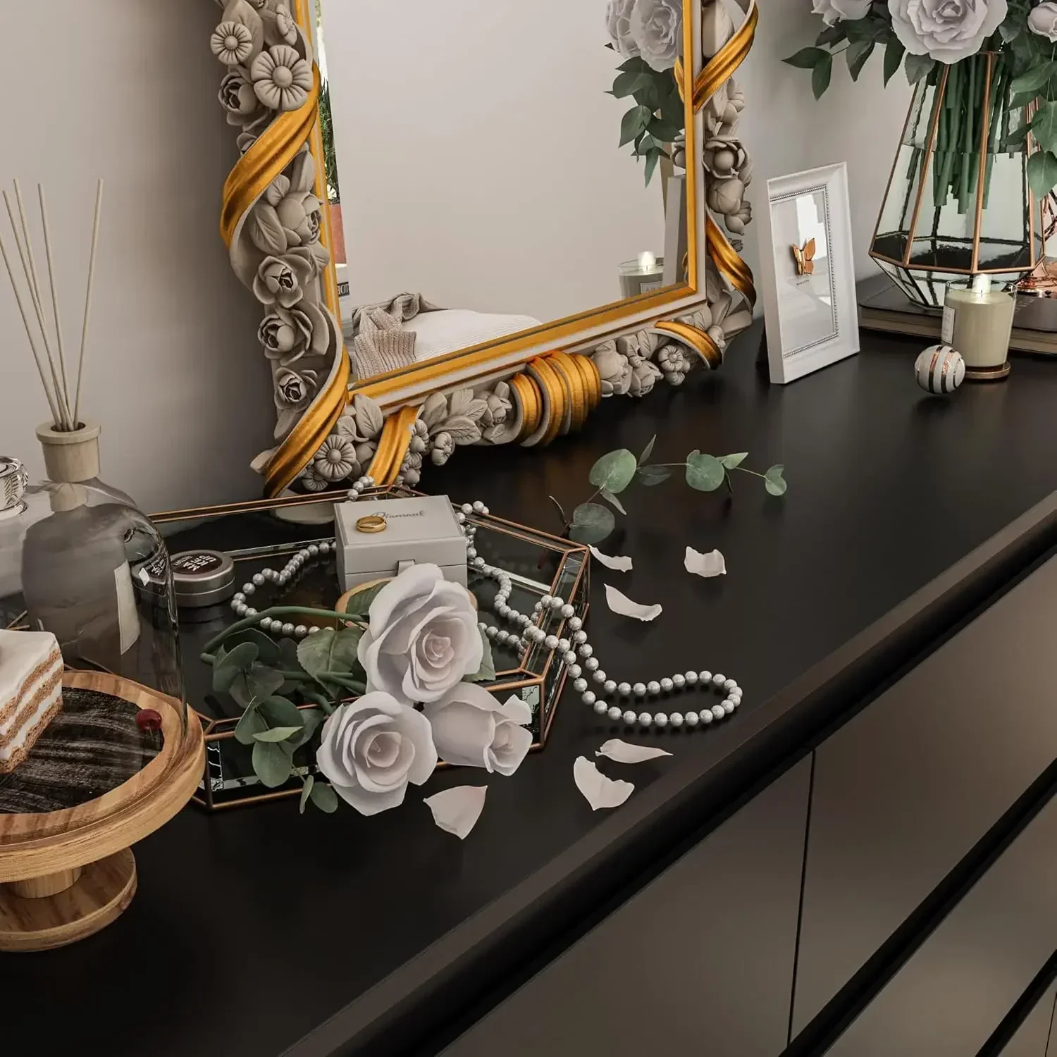 Modern chest in bedroom setting