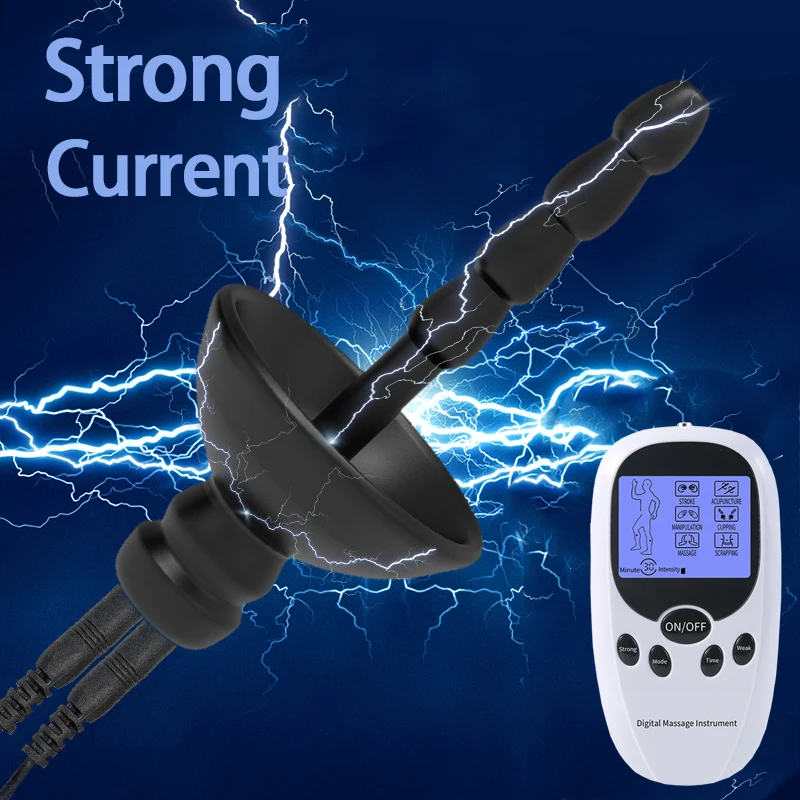 E-stim Penis Rod Electro Shock Urethral Sounding Plug Bdsm Medical Accessories For Men Prostate By Electric Stimulation Sex Toy