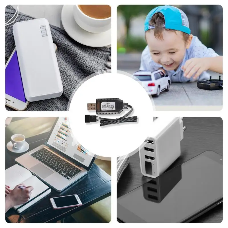 Chargeur USB RC 7.4V Li-ion SM-2P/3P/4P pour avion jouet
