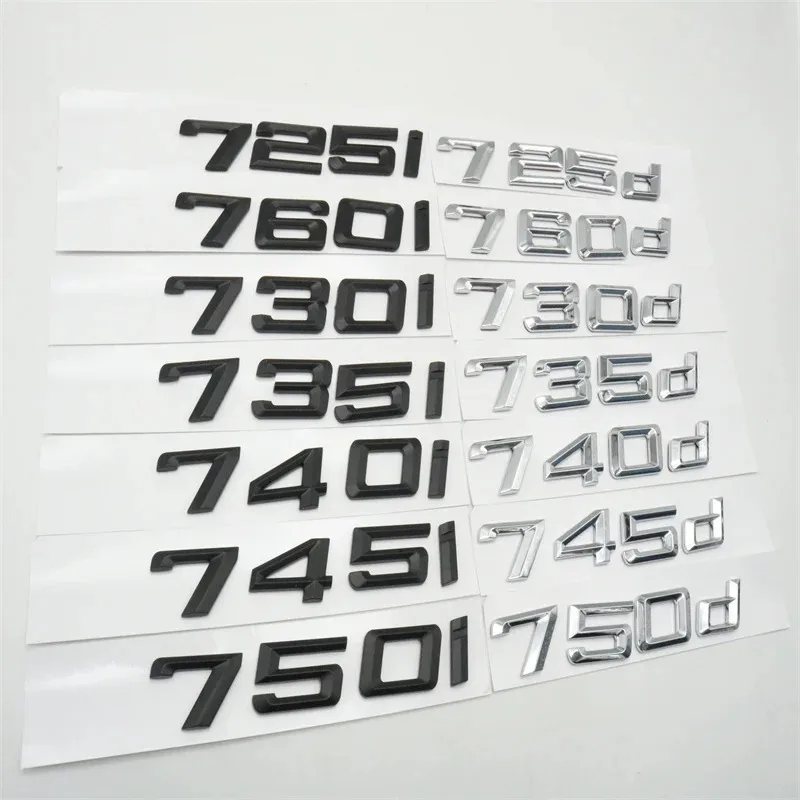 3D ABS 엠블럼 레터 리어 트렁크 로고 (7 시리즈 725i 730i 740Li 745i 750iL 760i 730d 735d 740d 745d 750d 760d 차량용 스티커)