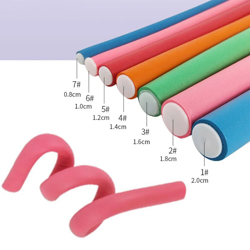 Description Picture 3 of item10Pcs Flexible Hair Curling Rod Hair Curler Make Soft Foam Heatless Curling Rod Bendy Twist Curls Tool DIY Hair Styling Tools