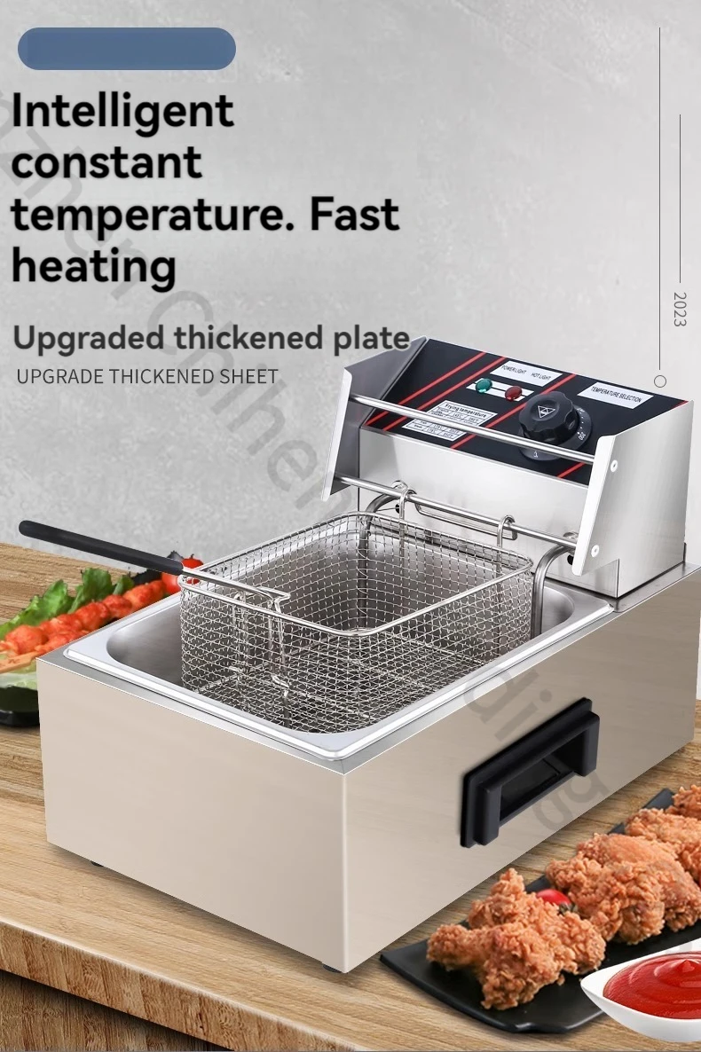 Electric Fryer Commercial Fryer Fried Chicken French Fries Burger Multi-Function Oden Machine Chicken Chop Stall Machine 2
