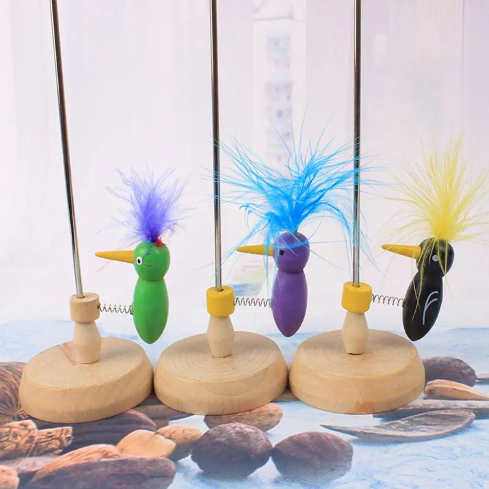 Woodpecker Toy Wooden Base Top Ball Toddlers Cute Early Education Fun Woodpecker Figurine Kids DIY Science Experiment Toy