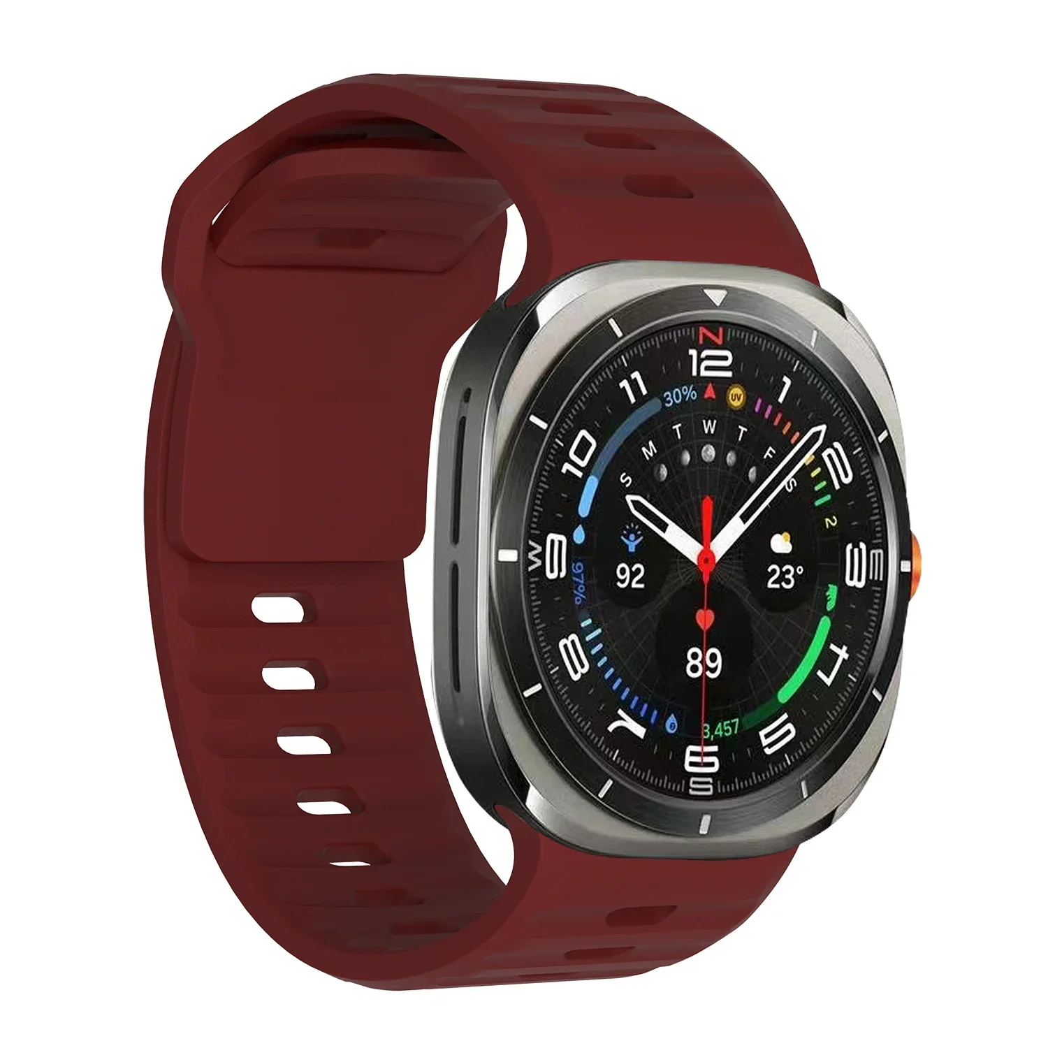 Ultra Wide Silicone Sports Strap - Premium Watch Band Accessory