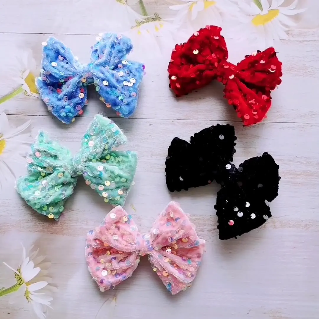 4 PCS Velvet Hair Bows For Girls, Black&Red Velvet Christmas Large Hair  Bows With Alligator Clips Hair Accessories, Hair Ribbons For Girls Teens  Toddler