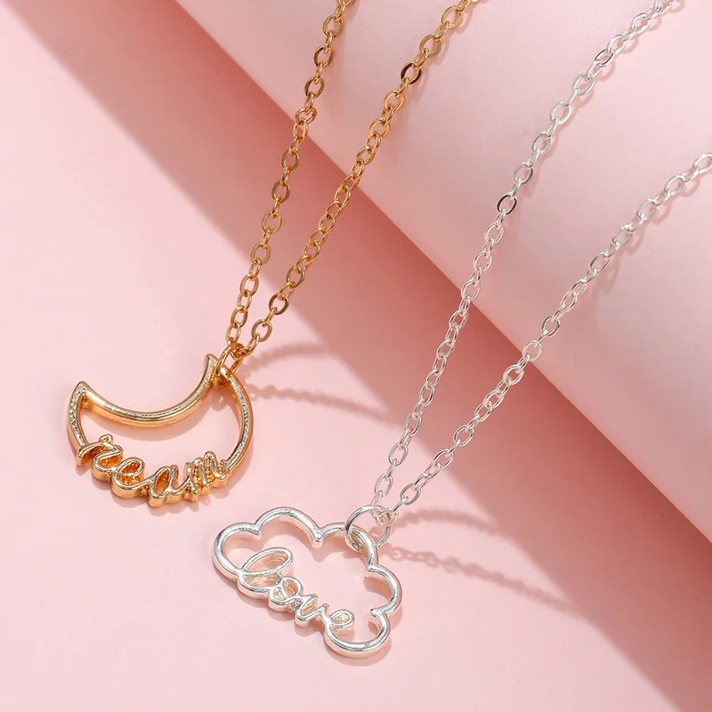 GOLD ALL OVER CRYSTAL TEDDY BFF NECKLACES