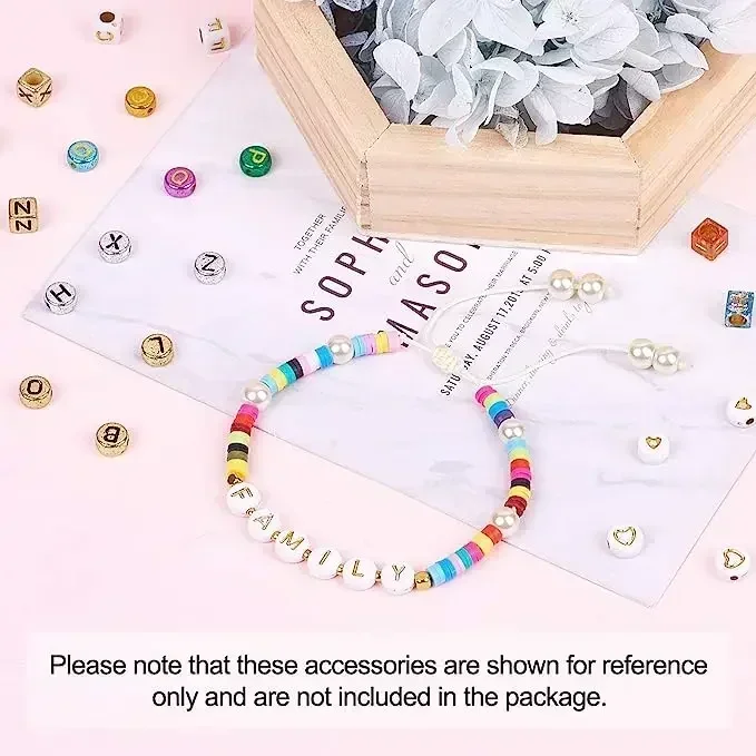 100/200/300/500pcs Mixed Acrylic Letter Beads Flat Round Spacer Alphabet Beads For Jewelry Making Diy Bracelet Necklace 4x7mm