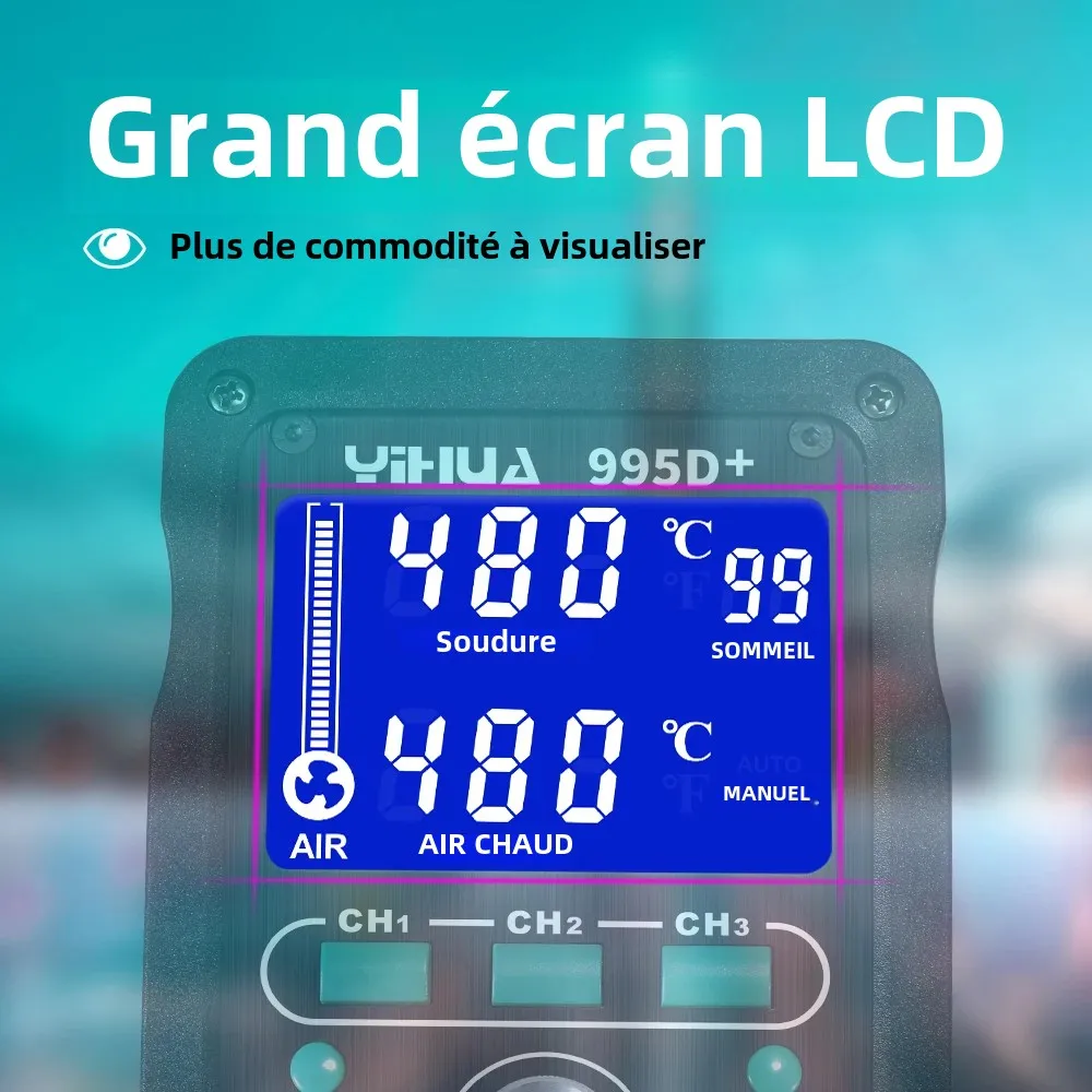 Station Soudage YIHUA 995D+ EVO - Air Chaud & Fer 110W - Écran LCD