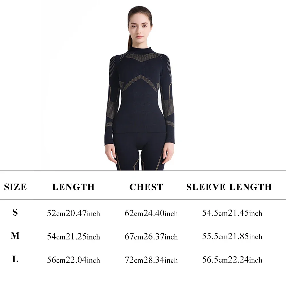 Women Thermal Ski Underwear Suits Winter Base Layer Sets for Woman Quick Dry Warm Slim Athletic Top Leggings