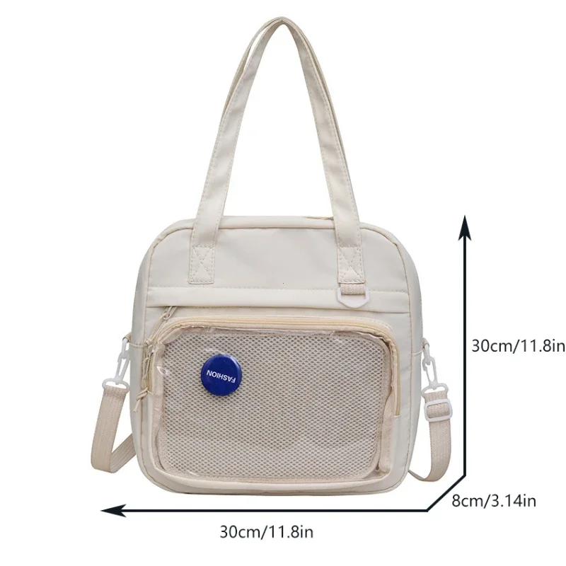Shoulder Bag Canvas Tote Bag Japanese Style Kawaii Itabag for Dolls Large Handbags New Nylon School Bags for Teenage Girls Tote Shoulder Bag JK Crossbody Bag