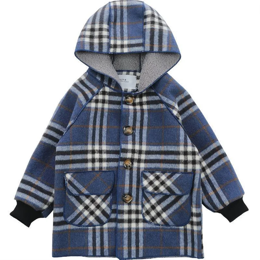 Children Warm Wool Jacket Coat with Hood For Boys High Quality Kids Boy Thick Winter Clothes Outerwear For Age 2-11 Years Old