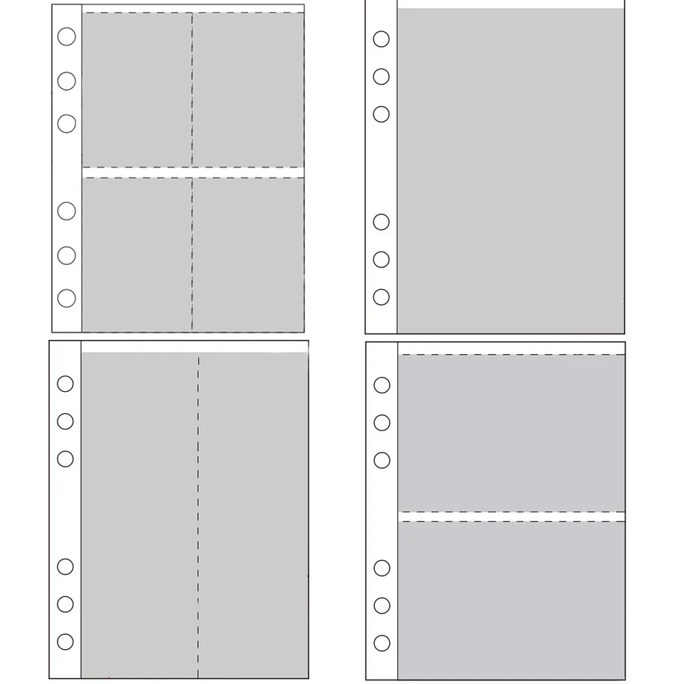 A5 PVC Photo Album, with Inner 6 Ring Photocard Binder and Pages Sheets,  for 3 Inch Photo Collection, Rectangle, White, 244x186x37.5mm, compartment