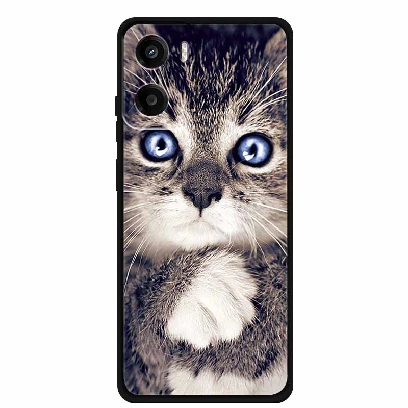 Cartoon Animal Soft Silicone TPU Phone Case with Flower Design - Dustproof Protective Cover