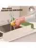 1pc extended sink water stop strip, silicone suction cup, water blocking plate, bathroom sink, splash proof device