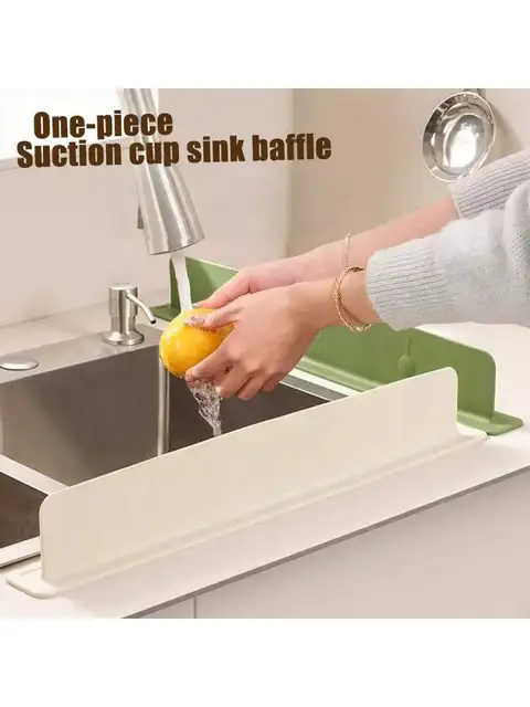 1pc extended sink water stop strip, silicone suction cup, water blocking plate, bathroom sink, splash proof device 1pc extended sink water stop strip, silicone suction cup, water blocking plate, bathroom sink, splash proof device