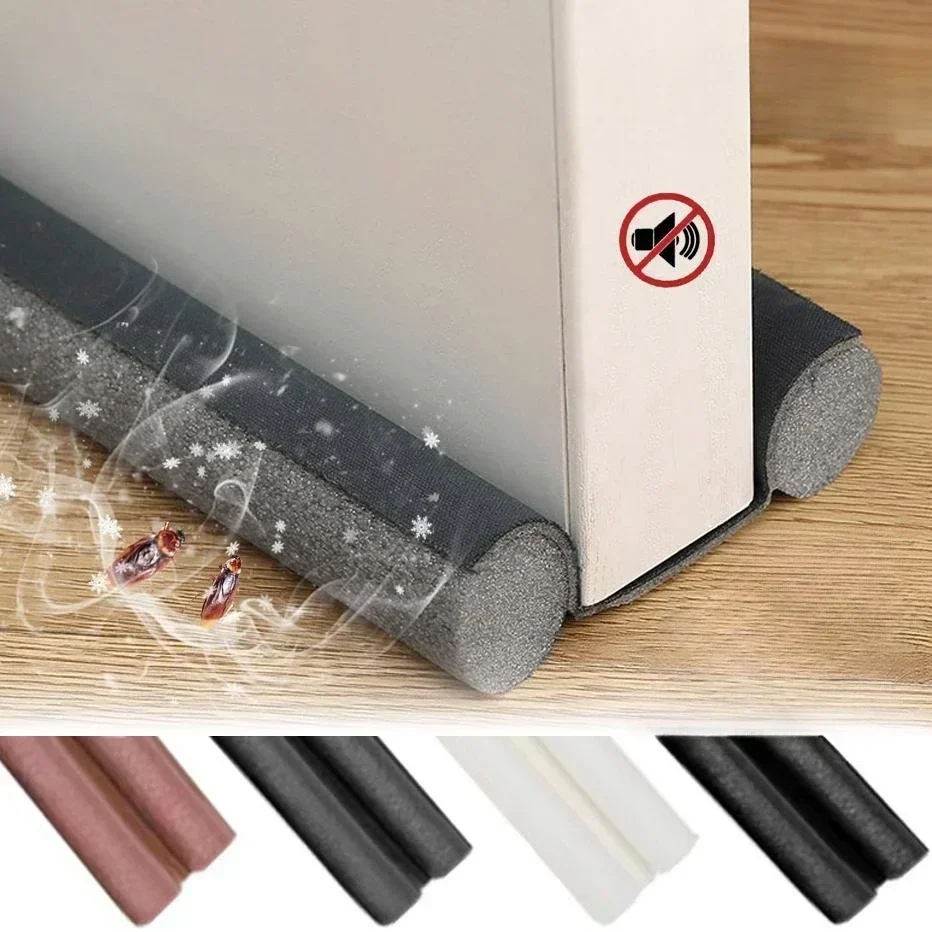 Door Seal Strip Adjustable Door Bottom Sealing Strip Under Door Draft Stopper Thicker Anti-Cold Gap Blocker Sealing Weather Strips 93cm, door seal strip, sealing strip tape, sealing strip, rubber door weatherstripping, door weatherstripping, door draft stopper